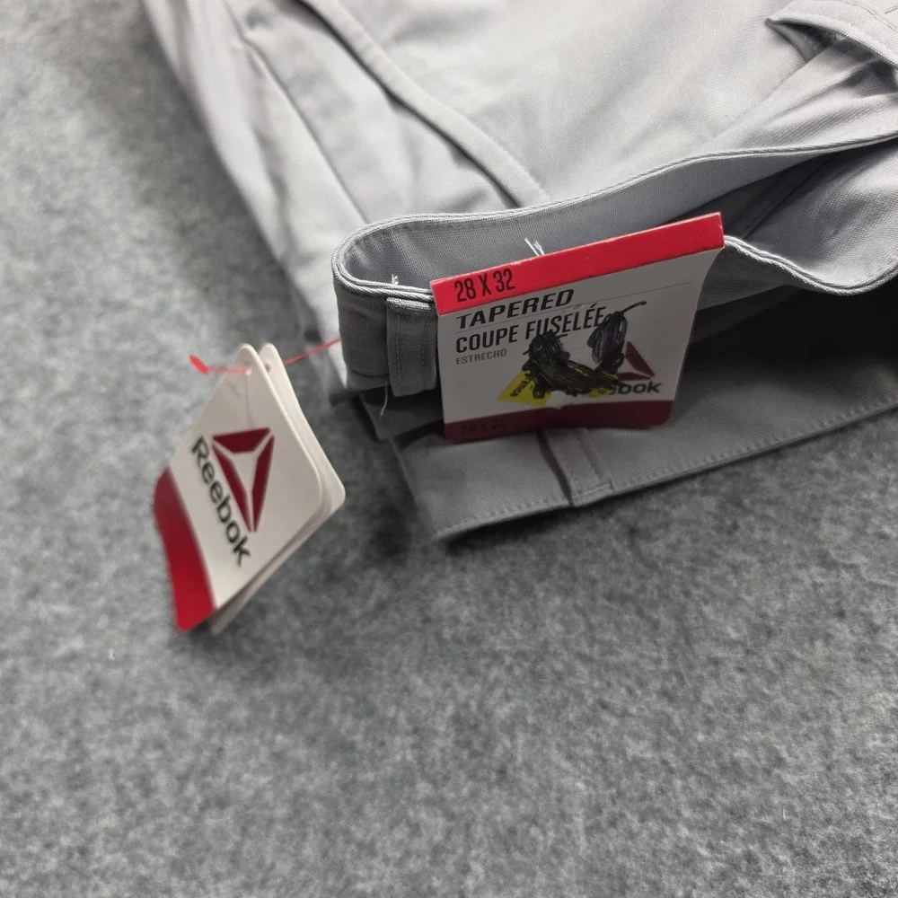Reebok Men's 28x32 Anchor Tapered Five Pocket Pants LIGHT GRAY